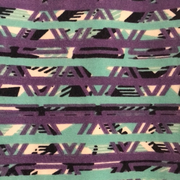 LulaRoe Abstract Linear Geometric Print LEGGINGS *One Size* - Picture 4 of 8